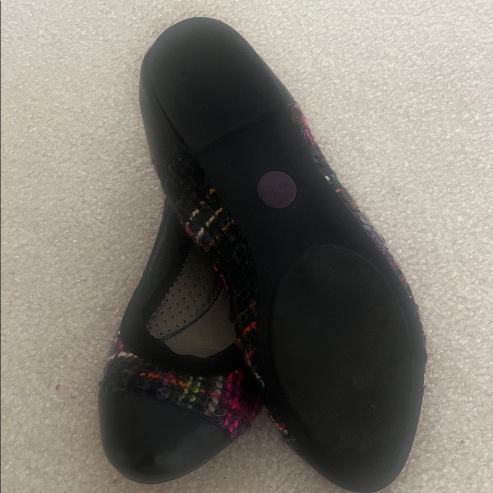 Me Too Black and Colorful Patterned Flats - Picture 3 of 7
